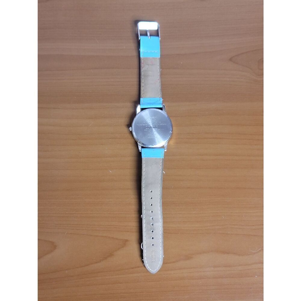 Little Miss Trouble Blue Band Silver Tone Watch View 4